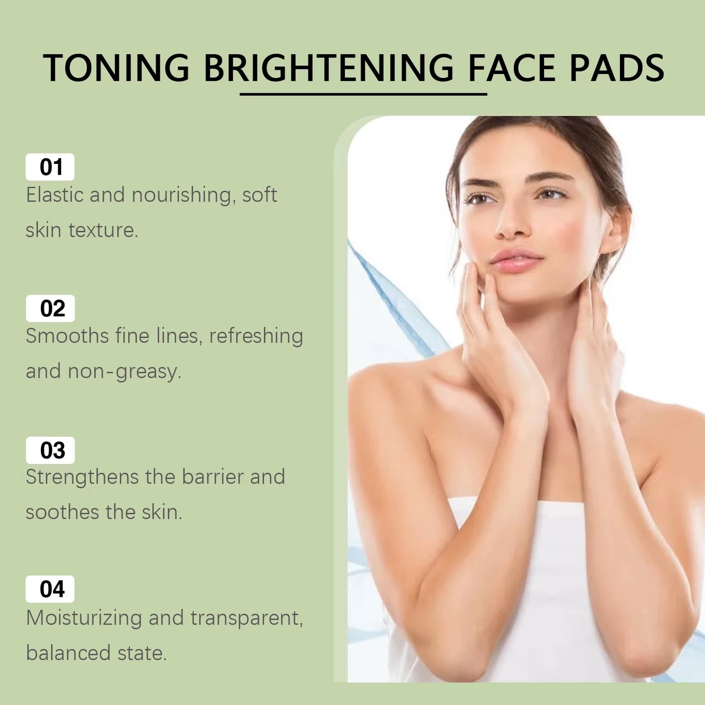Kollagen-Pad-Gesichtswasser Centella Asiatica, Anti-Aging, Verblasst Feine Linien, Beruhigend, Empfindlich, Minimiert Poren, Saubere Baumwoll-Hautpflege